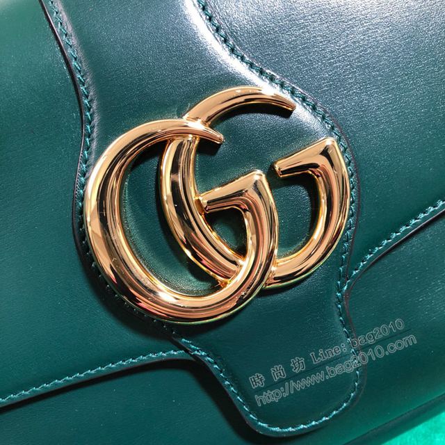 Gucci包 古馳女包 550126 Gucci牛皮單肩女包 Gucci斜挎包 綠色  gudj1008